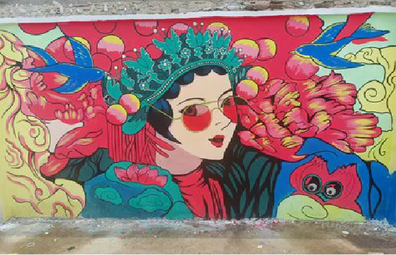 洛宁墙体彩绘-网红墙