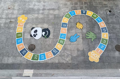 洛宁地面游戏彩绘