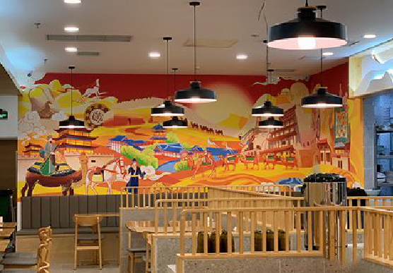 洛宁商业空间彩绘介绍。