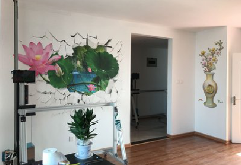 洛宁墙体彩绘相比墙纸的优势。