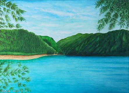 洛宁在墙绘中，如何绘画绿水青山？