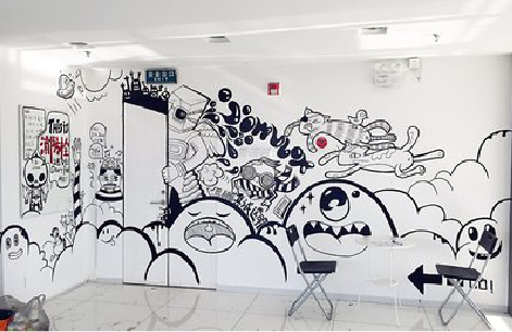 洛宁手绘墙并非传统涂鸦。